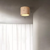 economico Lampade da soffitto con dimmer-Plafoniera a LED a 1 luce, in metallo e pietra, con montaggio a filo, per corridoio, veranda, bar, loft creativo, lampade da balcone 110-240 V
