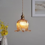 economico Luci a sospensione-15 cm Design di Lanterna a Sospensione Forme Geometriche Lampada a sospensione Rame Vetro Stile Artistico Stile Vintage Stile Classico Ottone Vintage Ispirato alla Natura 110-120V 220-240V