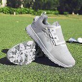 cheap Men&#039;s Golf Shoes-Men&#039;s White Golf Shoes with Multi-Traction Sole - Lightweight, Breathable Design for Outdoor Sports