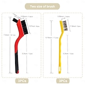 cheap Cleaning Supplies-6 Pieces Wire Brush with 1 Pc Scraper Set - Small Stainless Steel  Brass and Nylon Brushes for Paint &amp; Dirt Removal  Rust and Metal Cleaning - for Kitchen  Workshop and Small Deep Cleaning Tasks