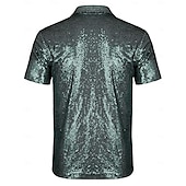 preiswerte Oberteile-Retro Vintage 1970er Rave T-Shirt Polo Kurze Ärmel Disco Pailletten Herren Halloween Karneval Musikfestival Pride Parade Pride-Monat Erwachsene T-shirt Frühling &amp; Sommer