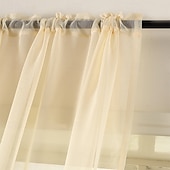 olcso Függönyök és drapériák-Fél Áttetsző Ablakfüggönyök Voile Rúd Zsebes Áttetsző Függönyök Voile Függönyök A Hálószobába és Nappaliba Fél Áttetsző Vászon Hatású Függöny Panel Függönyök 1 Panel