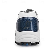 economico Scarpe da Golf da Uomo-scarpe da golf da uomo bianche e blu con tomaia in mesh traspirante: comfort e stabilità di alta qualità per gli appassionati di golf