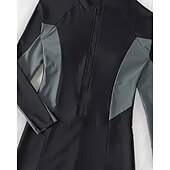 Χαμηλού Κόστους Rash Guards One Pieces-Γυναικεία Προστατευτικά Μαγιό Μονόχρωμο Μποστινό Φερμουάρ Προστασία από τον ήλιο UV UPF50+ Γρήγορο Στέγνωμα Μακρυμάνικο Μαγιό Σέρφινγκ Παραλία Θαλάσσια Σπορ Καλοκαίρι