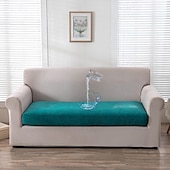 baratos Capa de Sofá-capa de almofada de assento de sofá elástico, capa de sofá mágica bordô sofá poltrona loveseat 4 ou 3 lugares cinza preto vermelho macio durável lavável