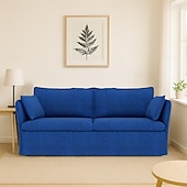 cheap Sofa Cover-Sofa Cover Suitable For BACKSÄLEN Sofa Solid Color Quilted Slipcovers