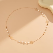 abordables Colliers-Collier Sautoir Perle d&#039;imitation Femmes Élégant Mode Mignon Perles Mignon Rond Colliers Tendance Pour Mariage Soirée Quotidien
