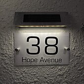 preiswerte Außenwandleuchten-1 stück außen adresse lichter solar edelstahl wasserdichte tür anzahl licht hof garten villa straße zeichen haus anzahl lichter wand lichter