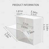 cheap Jewelry &amp; Cosmetic Storage-Wall-Mounted Flip Storage Boxes for Bathroom, No-Drill Makeup Organizer for Cotton Swabs, Hair Ties, Lipsticks, Ideal for Vanity, Bathroom, and Living Room