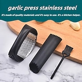 economico Utensili e gadget da cucina-Set trita aglio, batticarne e spremiaglio due in uno, con spazzola e pelapatate inclusi, 3 pezzi/set
