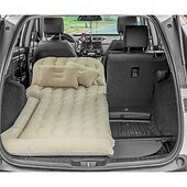 abordables Fundas de asiento para coche-Colchón inflable portátil para viajes en SUV, colchón inflable para coche, colchón para acampar con 2 almohadas, cojín para acampar al aire libre.