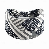 preiswerte Haarstyling-Zubehör-Stirnbänder mit amerikanischer Flagge für Frauen, patriotisches gedrehtes Haarband in Rot, Weiß und Blau, dehnbares, sportliches Haar-Accessoire für den Unabhängigkeitstag der USA, den Gedenktag