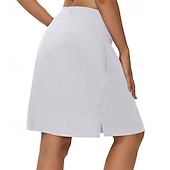Χαμηλού Κόστους Γυναικείες φούστες και σορτς-Γυναικεία Μονόχρωμο Casual φούστα Φούστες τένις με σορτς Πλαϊνές τσέπες Γρήγορο Στέγνωμα Τέννις Γκολφ Pickleball Ελλειψη Σκούρο γκρι Μαύρο Λευκό Ρούχα τένις