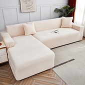 preiswerte Sofabezug-Stretch-Sofabezug, Schonbezug, Jacquard, elastisch, Sofagarnitur, Sessel, Loveseat, 4- oder 3-Sitzer, L-Form, grau, botanische Pflanzen, weich, strapazierfähig, waschbar