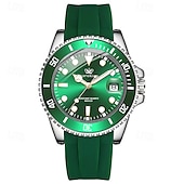cheap Quartz Watches-901 Casual Men&#039;s Watch – Luminous Waterproof Wristwatch with Soft Silicone Strap and Date Display