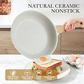 cheap Cooking Utensils-Nonstick Frying Pan Skillet, Granite Coating Omelette Pan, Healthy Stone Cookware Chef&#039;s Pan, PFOA Free
