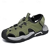 preiswerte Outdoor-Sandalen-Herrensandalen – weiße Outdoor-Wassersport-Sandalen mit verstellbaren Riemen und atmungsaktivem Mesh für Wander-, Strand- und Sommerabenteuer