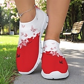 economico Sneakers da donna-Scarpe da passeggio da donna in maglia bianca con stampa di libellule colorate – slip-on casual leggere e traspiranti per passeggiate all&#039;aperto, viaggi estivi e uso quotidiano