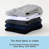 economico calzini da uomo-Per uomo 5 Paia Pacchi Multipli Calzini Calzini da Corsa Calzini Casual Nero Bianco Colore A righe Vacanza Sport &amp; Outdoor Quotidiano Base Medio Primavera Autunno Moda Casual