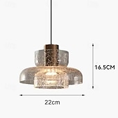 tanie Światła wiszące-lampa wisząca led 12/15/22 cm 1-światło ciepła biel szkło galwanizowane wykończenia nowoczesny styl jadalnia sypialnia wisząca latarnia projekt 110-240 v