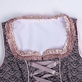 preiswerte Dirndl-Damen Lila Spitze Dirndl Kleid mit Bluse und Pinker Schürze für das Oktoberfest Wiesn Party