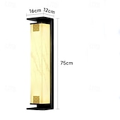 cheap Outdoor Wall Lights-LED Outdoor Wall Light Warm White 75cm  IP65 Modern Sconces Wall Lighting Patio Light Fixture Black Rectangle Lights Marble Wall Lamp for Courtyard,Porch,Garage