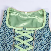 abordables Dirndl-Cerveza Oktoberfest Oktoberfest Vestidos Mucama bávaro prados Mujer Carnaval Fiesta Festival de Cerveza Paño de estilo tradicional Vestido Delantal Sin blusa