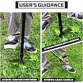 cheap Tool Accessories-High Hardness Weed Pulling Tool - Manual Stand Up Weed Puller Tool Head Replacement - 4-Claw Steel Head Design, Black