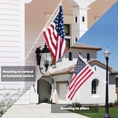 cheap Garden Flags, Banner-Flag Pole Holder Adjustable, Flag Pole Bracket for Outside House Heavy Duty Aluminum, Multi-Position Flag Pole Mounting Bracket Rust Free with Hardwares, 1&quot; Inner Diameter