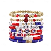 billige Kostymer for menn-USA Flagg armbånd Fritid Herre Dame Voksne Avslappet Festival Maskerade Uavhengighetsdag 4. juli Enkelt karnevalskostyme