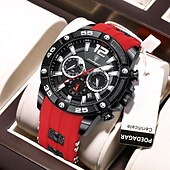 cheap Quartz Watches-912 New Multi functional Fashion Luxury Men&#039;s Waterproof Night Light Watch Silicone Strap Quartz Men&#039;s Watch