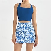 abordables Jupes et skorts pour femmes-Femmes Graphique Jupes de tennis Jupes de tennis avec shorts Taille haute Séchage Rapide Respirant Tennis Le golf Pickleball Noir Jaune Bleu Vêtements de tennis