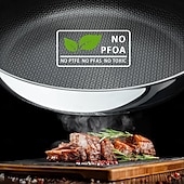 cheap Cooking Utensils-Non Stick Frying Pans, Hybrid Ceramic Stainless Steel Pan, Skillet with Stay-Cool Handle, Non Toxic, PFAS PFOA PTFE Free, Dishwasher &amp; Oven Safe, Induction, Compatible with All Cooktops