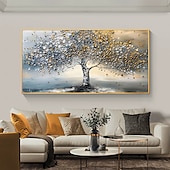 abordables peintures à l&#039;huile d&#039;arbre-Peinture à l&#039;huile originale faite à la main sur toile représentant un arbre de vie, art mural abstrait pour décoration intérieure, avec cadre tendu, sans cadre intérieur