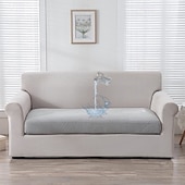 baratos Capa de Sofá-capa de almofada de assento de sofá elástico, capa de sofá mágica bordô sofá poltrona loveseat 4 ou 3 lugares cinza preto vermelho macio durável lavável