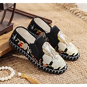 levne Pánské nazouváky a mokasíny-Pánské bílé espadrilky nazouvací boty s uměleckou výšivkou - stylová obuv s jedinečným tygřím designem