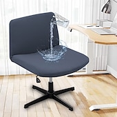 billiga Stolsöverdrag-armlös stol överdrag 100 % vattentät armlös kontorsbord stolsöverdrag stickad jacquard modern fåfänga stolsöverdrag bred sits korsad stolsöverdrag mitt bak accent stolöverdrag