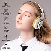Недорогие Накладные наушники-Беспроводные Bluetooth наушники H3 с полной оберткой HiFi стерео – Складные наушники с микрофоном AUX/TF/BT режимы Легкие наушники Совместим с iOS и iPhone