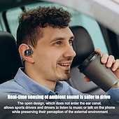 economico Cuffie TWS wireless-Auricolari wireless aperti By99 Bluetooth 5.3 – Cuffie sportive con gancio auricolare TWS, impermeabili IPX5, cancellazione del rumore, batteria a lunga durata, compatibili con iOS e Android
