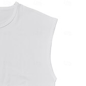economico Canotte da palestra-Per uomo Canotta Maglietta smanicata Canottiera Maglietta senza maniche Senza Maniche Girocollo Estate Lettera Moda Designer Essenziale Stampato Vacanza Streetwear Uscire Nero Bianco Rosso Maglietta
