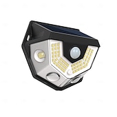 economico Applique per esterni-1 lampada da parete solare impermeabile per esterni con 58 LED, illuminazione per cortile, portico, garage, giardino, tre modalità di illuminazione intelligente con rilevamento del corpo umano, luci da parete su e giù