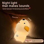 baratos Luzes decorativas-Luz noturna de silicone fofa com animais, lâmpada LED de silicone macia para crianças, luz noturna ideal para berçário, decoração divertida para quarto de meninos e meninas, luz suave e segura para