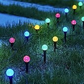 cheap Pathway Lights &amp; Lanterns-Solar Pathway Lights Landscape Lights Bubble Beads Shaped Outdoor Professional Waterproofing Solar String Lights for Path Garden Patio Decorative Creative Lamp