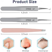abordables Soins Personnels &amp; Santé-Kit d&#039;outils pour éliminer les points noirs et les boutons, ensemble d&#039;extraction d&#039;acné avec pince à épiler pour poils incarnés, pince à épiler de précision ultra-fine, outils de nettoyage des pores