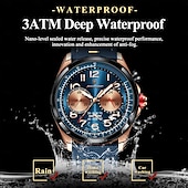 abordables Relojes de Cuarzo-Reloj de cuarzo multifunción para hombre, nuevo, resistente al agua, con luz nocturna y cronómetro, a la moda y para tiempo libre, 862