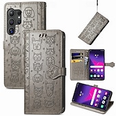 Недорогие Чехлы для Samsung-телефон Кейс для Назначение SSamsung Galaxy S24 S23 S22 S21 Ultra Plus S24 ФЭ А55 А35 А25 А15 5Г S25 Ультра Кошелек для карт Откидная крышка с ремешком на запястье Защита от удара Кот С собакой
