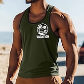 economico Canotte da palestra-Per uomo Canotta Gilet Canottiera Maglietta senza maniche Senza Maniche Collo a U Scollo a Cucchiaio Estate Tinta unica Semplice Moda Sportivo Classico Blocco di colore Streetwear Casuale Sportivo