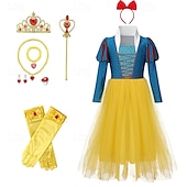 levne Dívčí kostýmy-Sněhově bílá Pohádkové Princeznovské Květinové šaty Téma Party Kostým Tylové šaty cosplay Filmové kostýmy for Dívčí Dětské Karneval Plesová maškaráda Párty