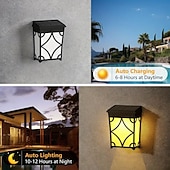 cheap Outdoor Wall Lights-2/4 Pcs Solar Fence Light Outdoor Waterproof Solar Wall Light 2 Modes Lighting for Deck Wall Patio Fence Landscape Decoration