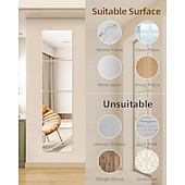 baratos Adesivos de Parede-Pacote com 4 espelhos de parede de vidro de 12&quot; x 12&quot; sem moldura, espelhos de corpo inteiro montados na parede para quarto, academia, porta de banheiro